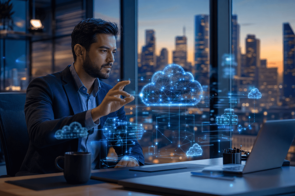 Galaxy IT Solutions cloud architect designing AWS and Azure cloud infrastructure in Conroe Texas
